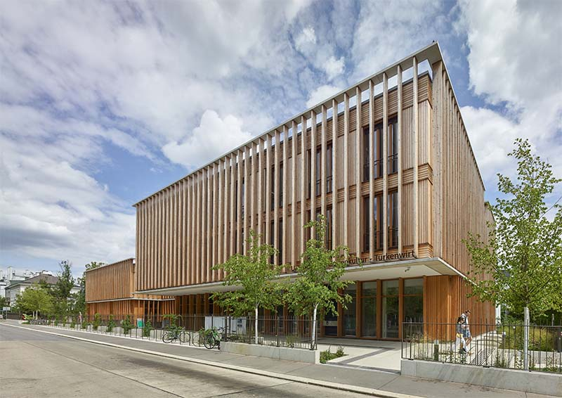 Foto: Neubau Universitätsgebäude TÜWI der Universität für Bodenkultur (klimaaktiv GOLD Projekt & Preisträger d. Staatspreis Architektur & Nachhaltigkeit)