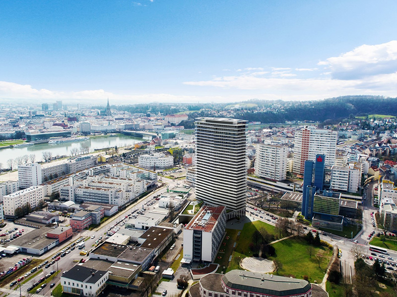 Visualisierung Bruckner Tower Linz (cldesign Steyregg)