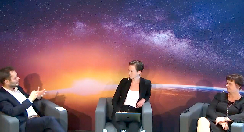 SAP-Moderatorin Maggie Childs diskutierte im Livestream mit PORR-Gruppenleiter Michael Kern und CNT-Beraterin Susanne Wagner über die Zukunft der Beschaffungsprozesse am Bau.